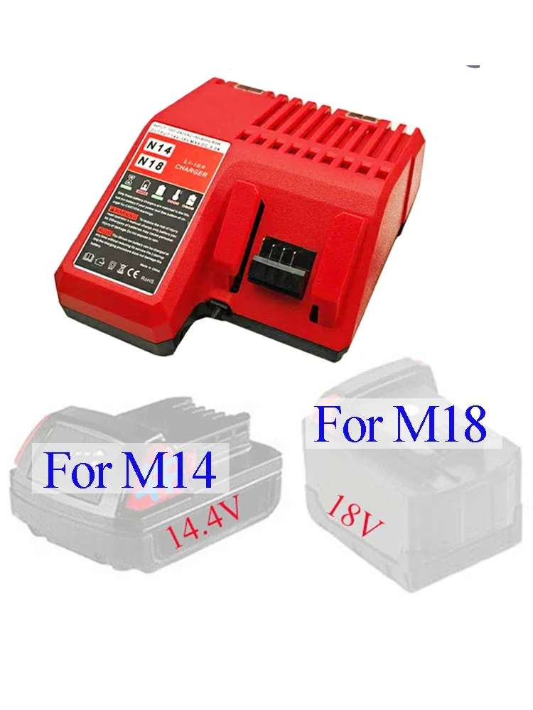 Power Tool Accessory For Milwaukee 14.4V 18V Li-ion Battery Charger for M18 for M14 Lithiumy Ion Bat