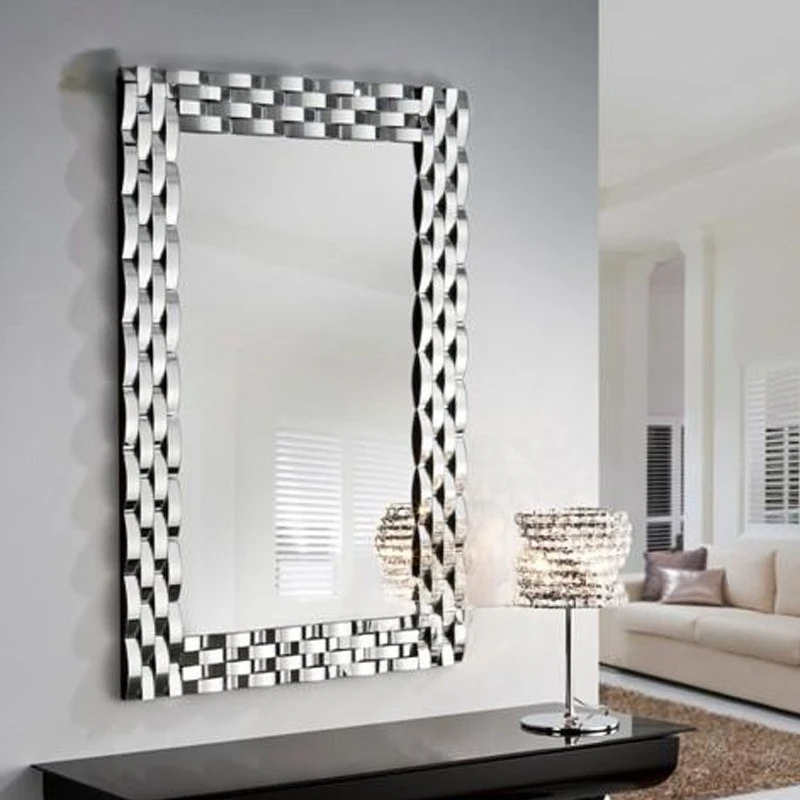 European bathroom mirror wall hanging porch background wall decorative mirror dressing mirror