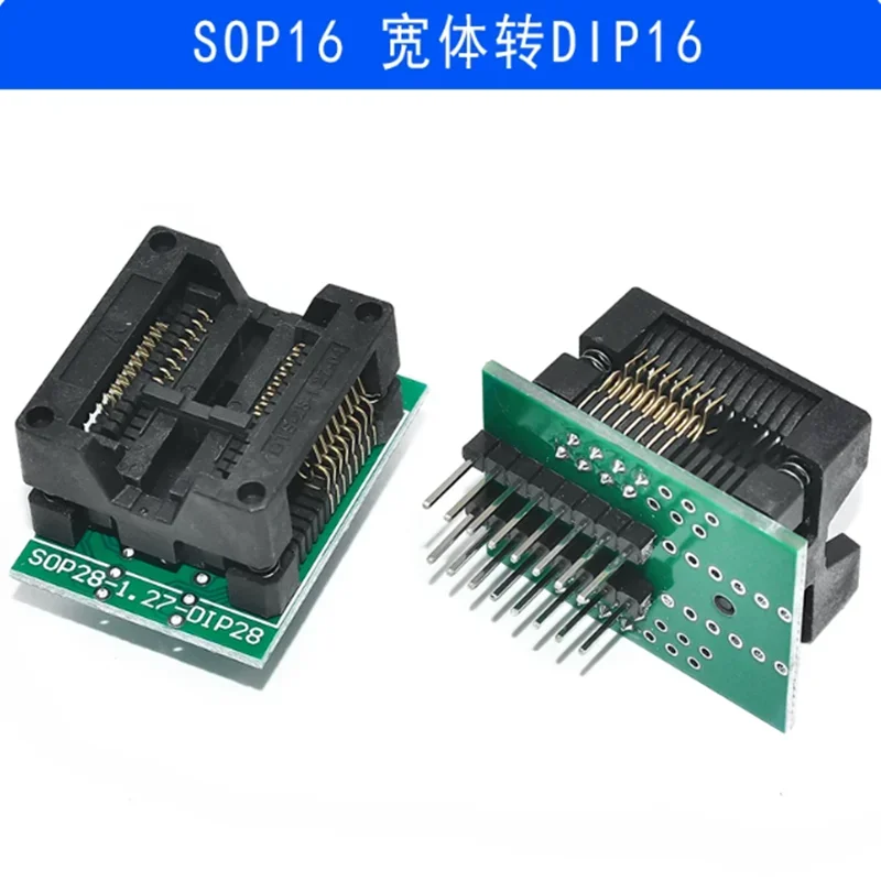 SOP16 TO DIP16 programming socket, IC test socket, aging socket 1.27mm, narrow, medium, wide test socket