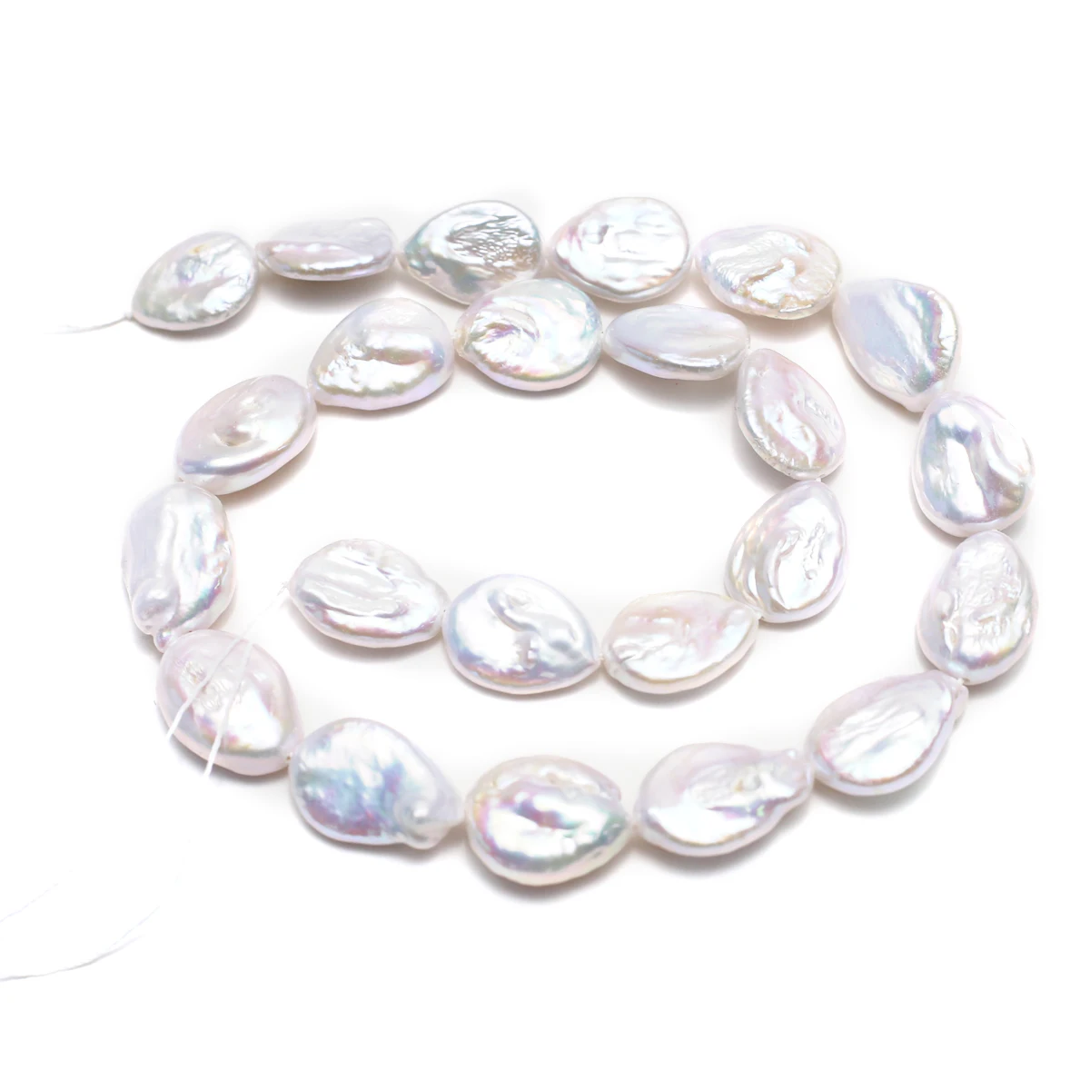 

13x18-14x22mmAAAA Natural Freshwater White Teardrop Oval Pearl Bead Jewelry Make DIY Necklace Bracelet Accessories Wedding Women