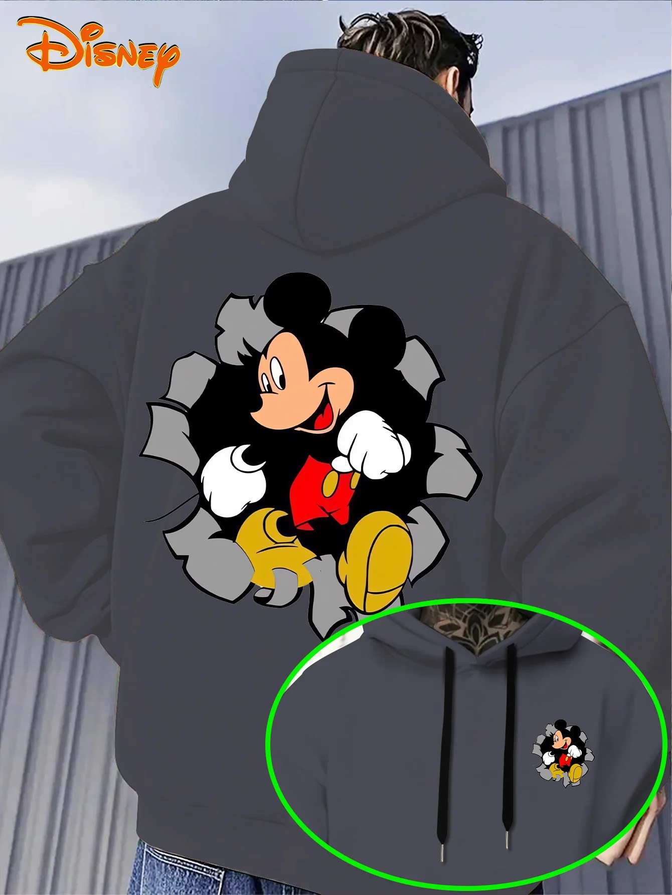 

Мужские толстовки с Микки Маусом Disney, модная уличная одежда большого размера, толстовки унисекс, осенне-зимние флисовые повседневные универсальные