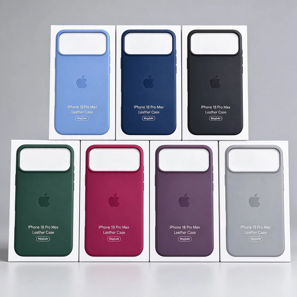 Leather Magnetic For Magsafe With Logo Phone Case For iPhone 18 Pro 18 ProMax Camera Touch Buttons Shockproof Protection Cover