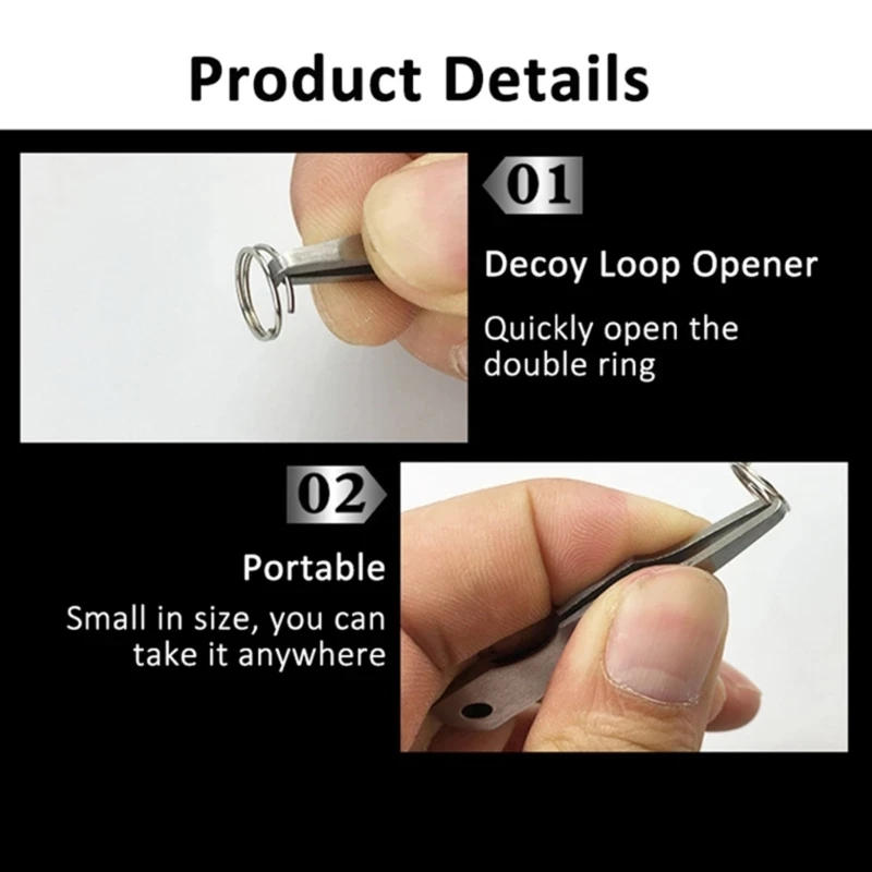 Double Loop Ring Opening Pliers Fishing Line Pliers Stainless Steel Quick Split Rings Opener Tool Fishing Line Tweezers