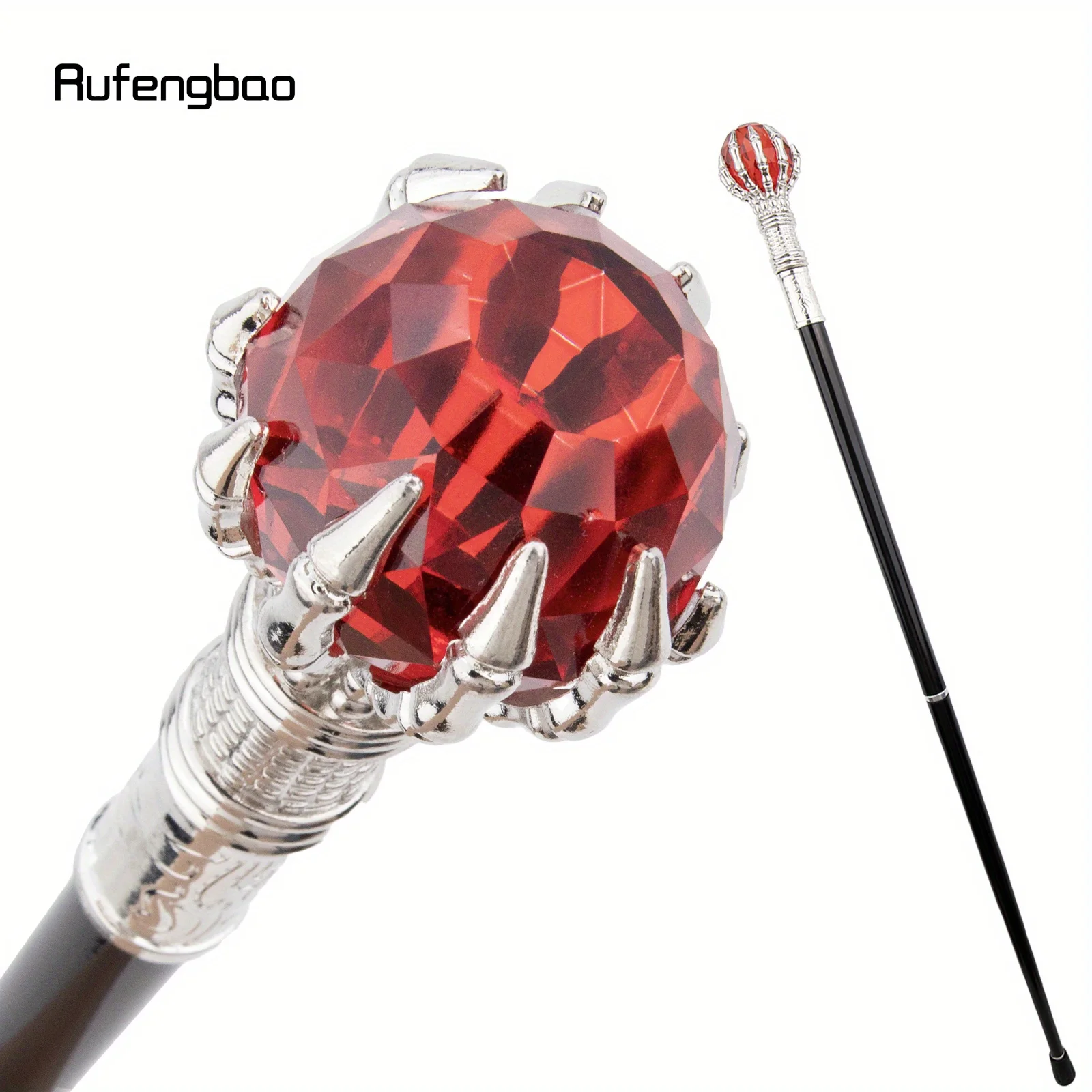 red-glass-ball-white-cane-fashion-decorative-stick-gentleman-luxury-crosier-knob-white-walking-stick-93cm-performance-stage-cane