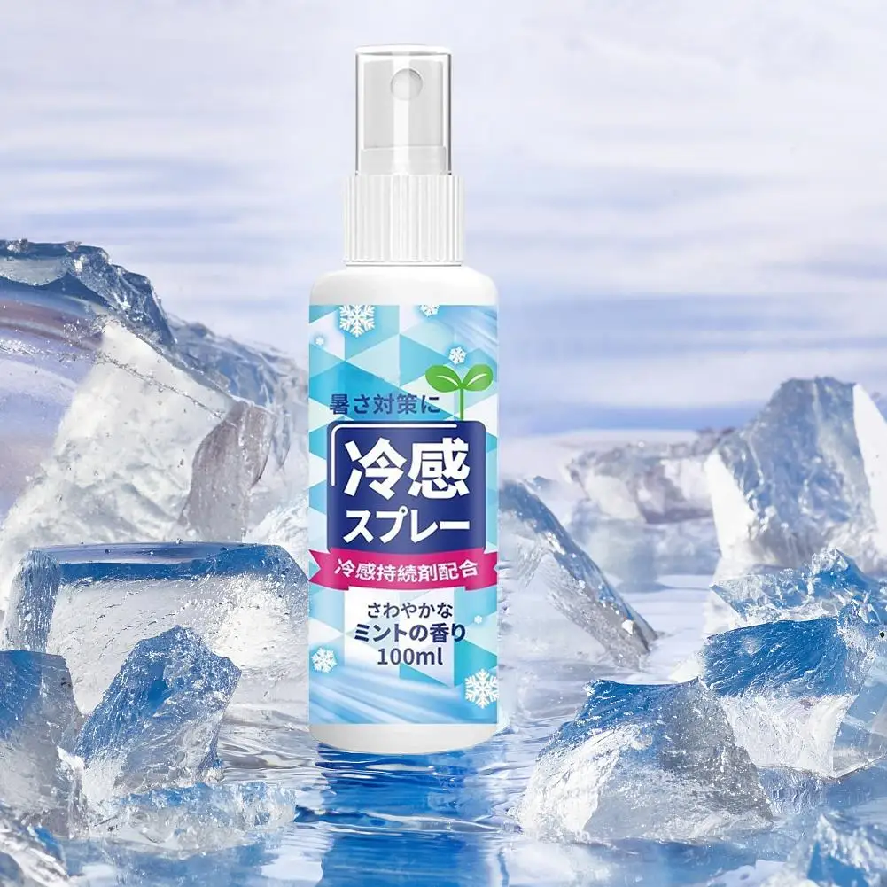 

Охлаждающий спрей-распылитель, 50 мл, предотвращающий тепловому удару, портативный охлаждающий спрей, освежающий спрей с мятным ароматом для лета, облегчение тепла T1O6