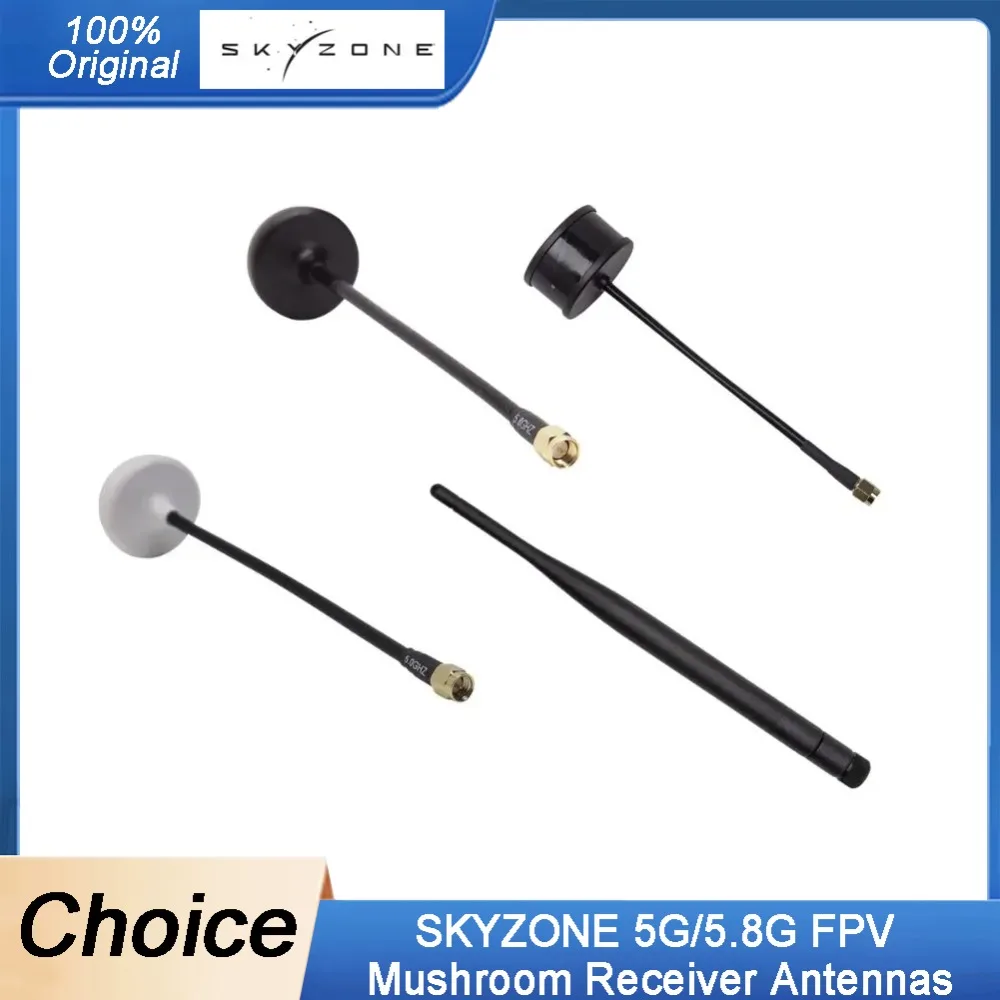 SKYZONE 1.2G/5.8G FPV هوائي الفطر - مكاسب عالية 1.2dBi، أومني مستقطب دائري، للطائرة بدون طيار DIY
