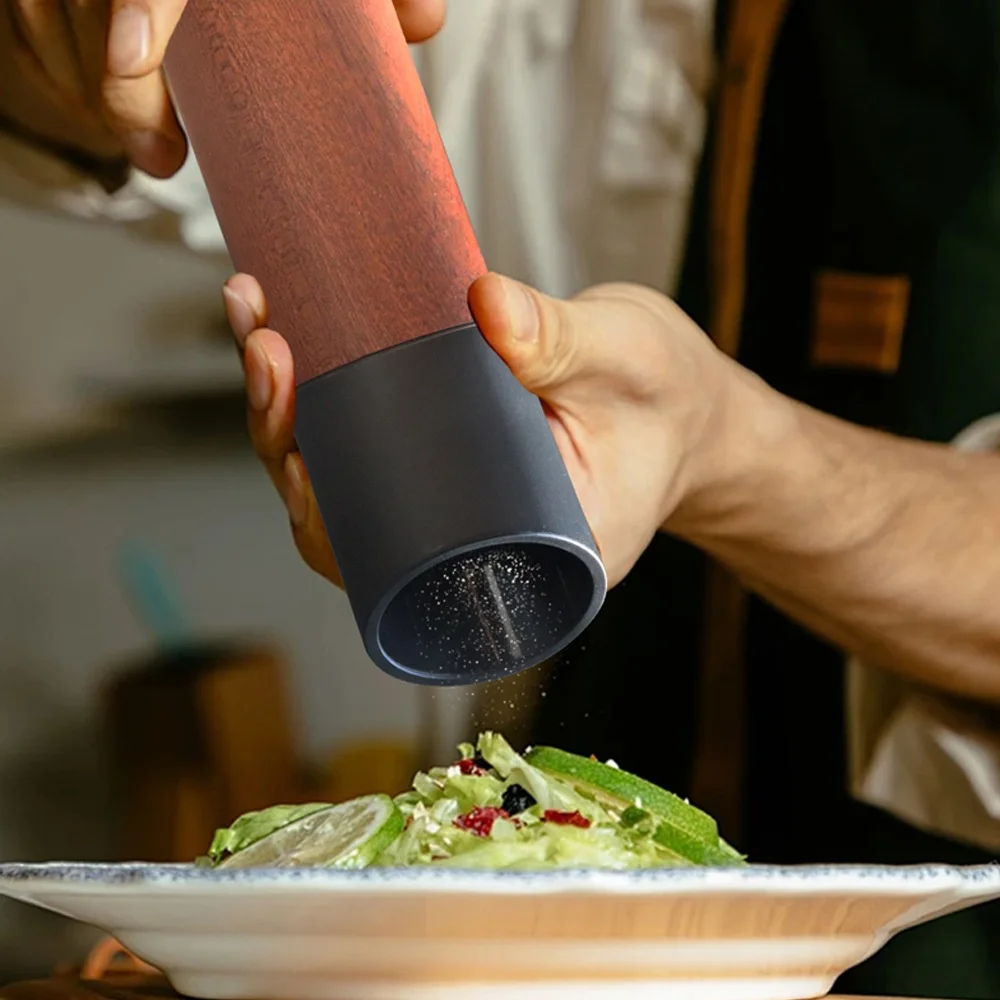 

Ceramic Manual Pepper Grinder Wooden Sichuan Peppercorns Sea Salt Particle Grinding Bottle Home Use Kitchen Tool