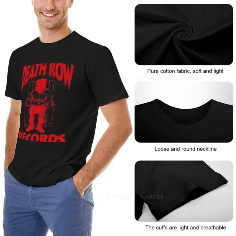 Death Row Records Red T-Shirt plus size tops plus size t shirts funny t shirt mens cotton t shirts summer black t-shirt men tees