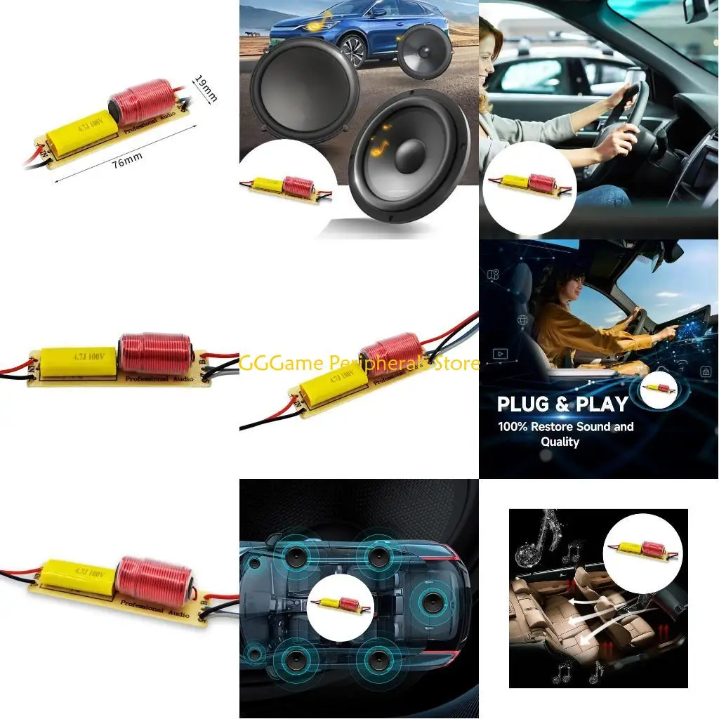 

U55B Bass and Trebles HiFi Car Sound Crossovers Filter for Car Sound Systems Upgrades