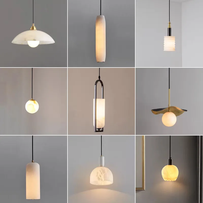 

Natural Marble Master Bedroom Bedside Pendant Light Nordic Hotel Guesthouse Bar Designer Entrance Foyer Light