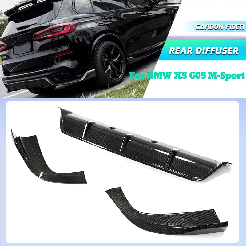 

Карбоновый задний диффузор-спойлер для BMW X5 G05 M-Sport 2019-2023, накладка на бампер, сплиттер, элементы обвеса