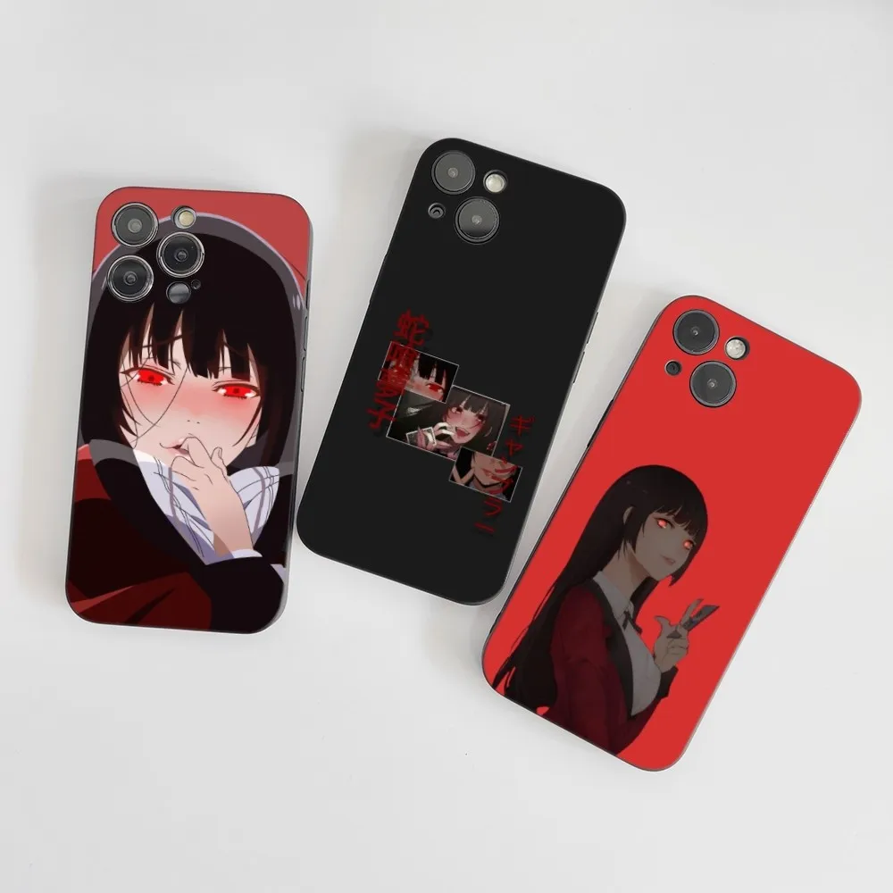 1pc Jabami Yumeko Anime Girl Phone Case Silicone Soft For IPhone 16 15 14 13 12 11 Plus Pro Max Plus