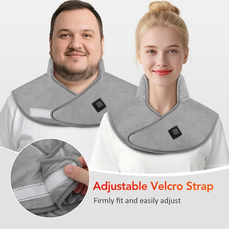 Heating Electric Shoulder Neck Pad Massager Three Gear Hot Compress Cervical Shawl Warmer USB Relax Brace for Shoulder Neck Back