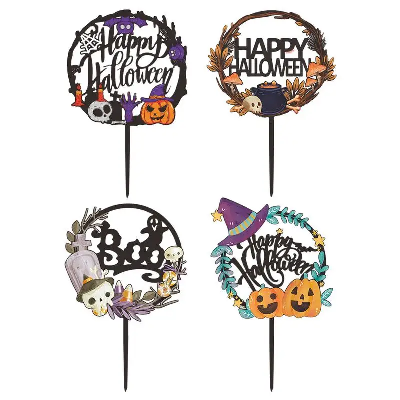 Halloween Cake Topper Halloween Party Cake Dessert Decoration cards Display beautiful cake decoration for birthday festival