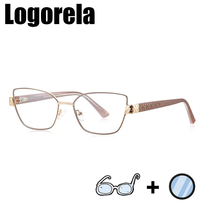 

Logorela 3167, женские оптические очки по рецепту, фотохромные очки с защитой от синего света, прогрессивные очки для близорукости и дальнозоркости