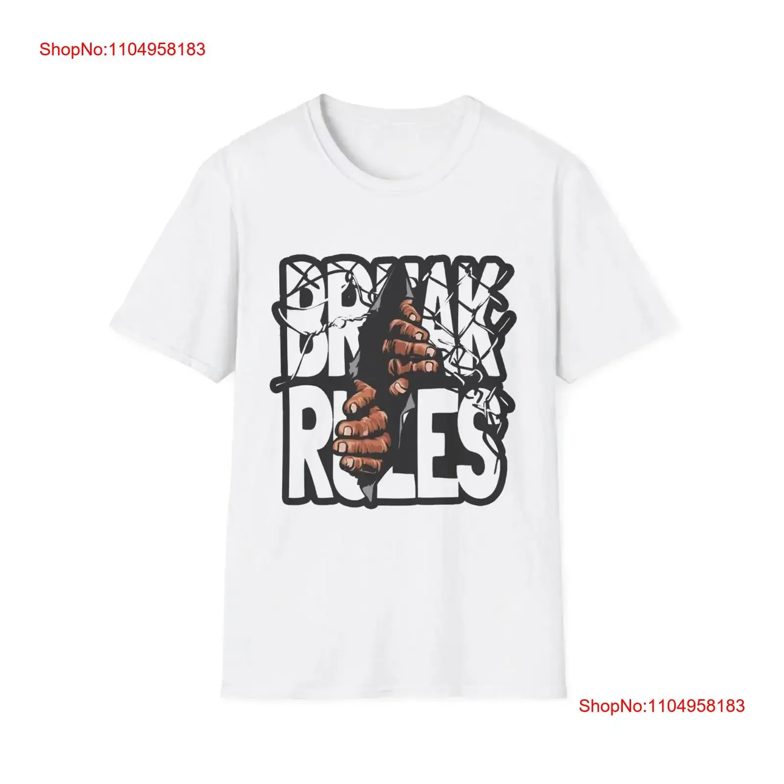 

Футболка Break Rules, модная повседневная одежда, одежда в уличном стиле Gi, винтажная стираная футболка унисекс, слегка растянутая, дышащая, удобная