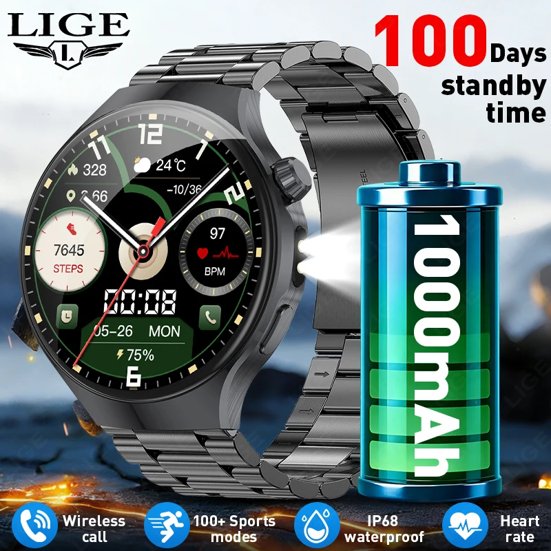 

2026 Smart Watch Sports Tracker 1.67" HD Screen Health Monitor Watches Bluetooth Call SmartWatch Stress Monitor Voice Assistant