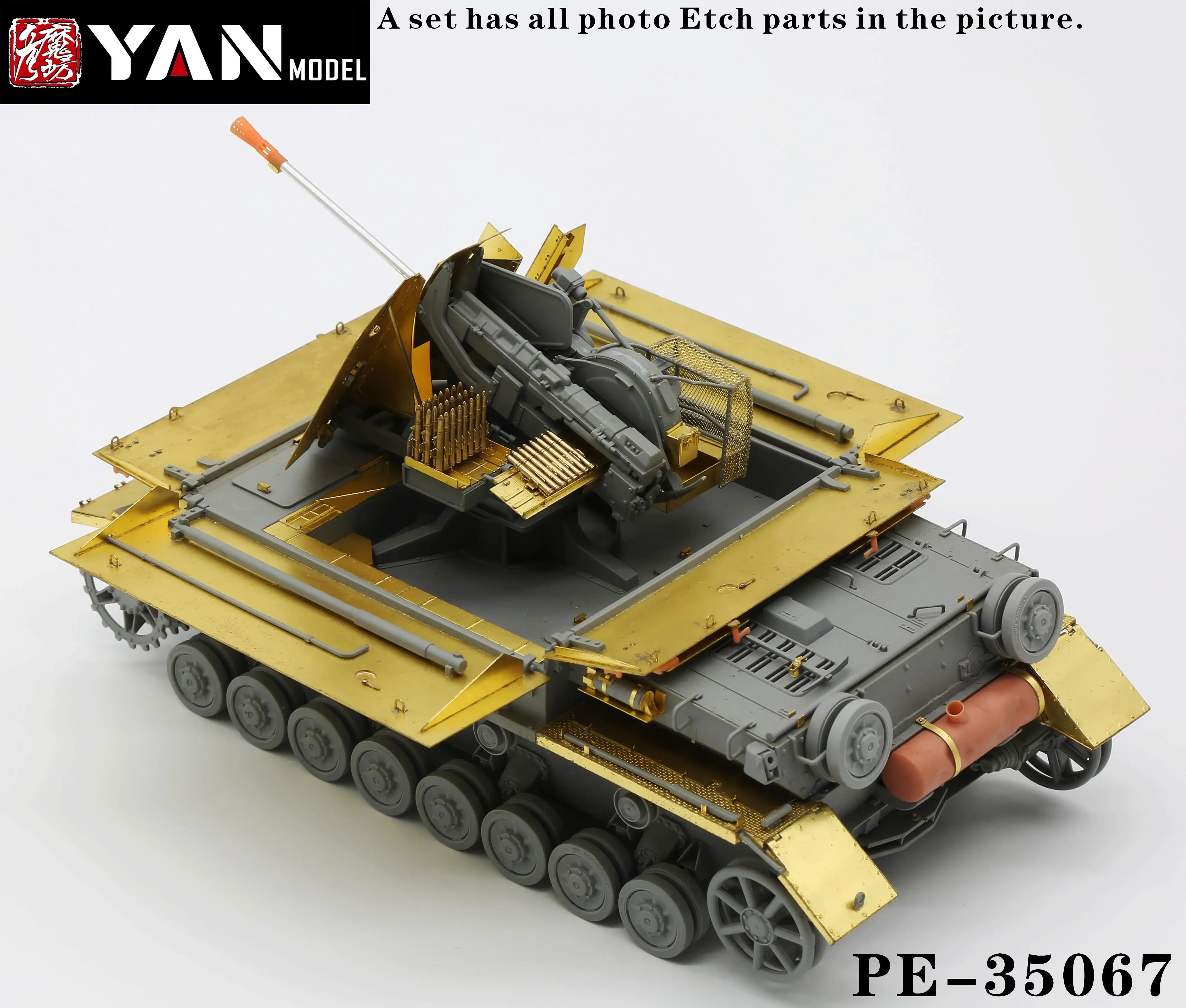 Yan Model PE-35067 1/35  3.7cm Flak auf Fgst PZ.Kpfw.IV(for Border Model BT-007)