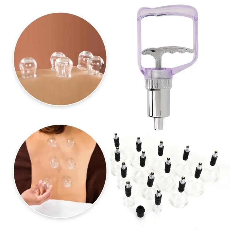 Suction Cups Jar Vacuum Cupping Set Massager Medical Jars Glass Vacuum Therapy Cupping Set Cans Massage Device 14 Pcs