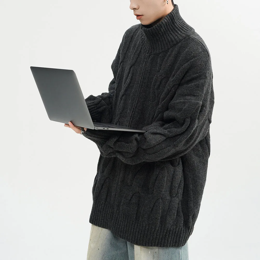 

Gentleman's Wardrobe Staple Effortlessly stylish men's jacquard knitted cardigan ideal throughout spring autumn