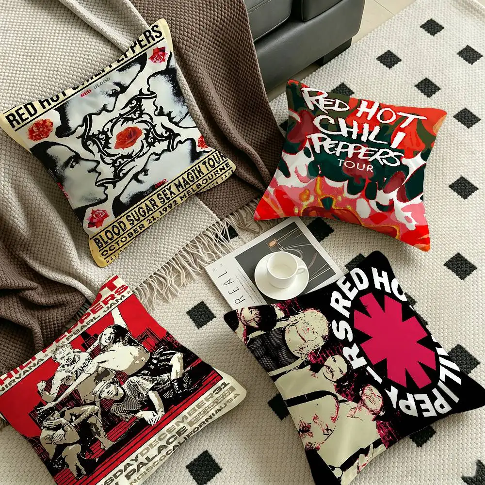 R-Red Hot C-Chili Peppers  Pillow Gift Home Office Decoration Bedroom Sofa Car Cushion Cover case 45x45