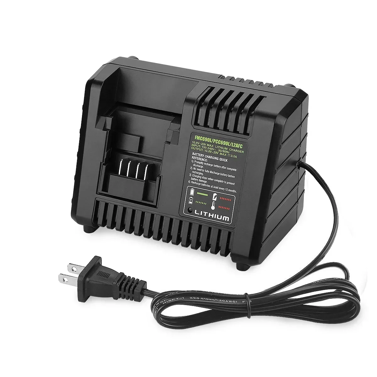 

For Stanley PCC690L FMC609L LBXR20 for Black Decker Charger Stanley Charger 3A Fast Charger For Black Decker Power Tools Battery