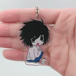 Death Note keychain man anime key chain women key holder cute couples key ring Acrylic Wedding Alloy porte clef Yagami Light