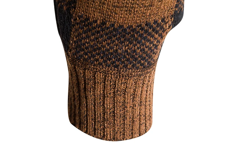 Männer Neue Winter Plaid Pullover Mit Kapuze Strickjacke Kalten Mantel Wolle Zipper Jacke Herbst Fleece Warme Kleidung Karierten Stricken Jumper – Detail 15