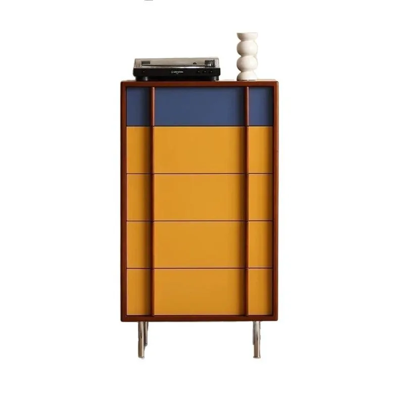 Contrasting color drawer cabinet living room storage locker bedroom bedside cabinet
