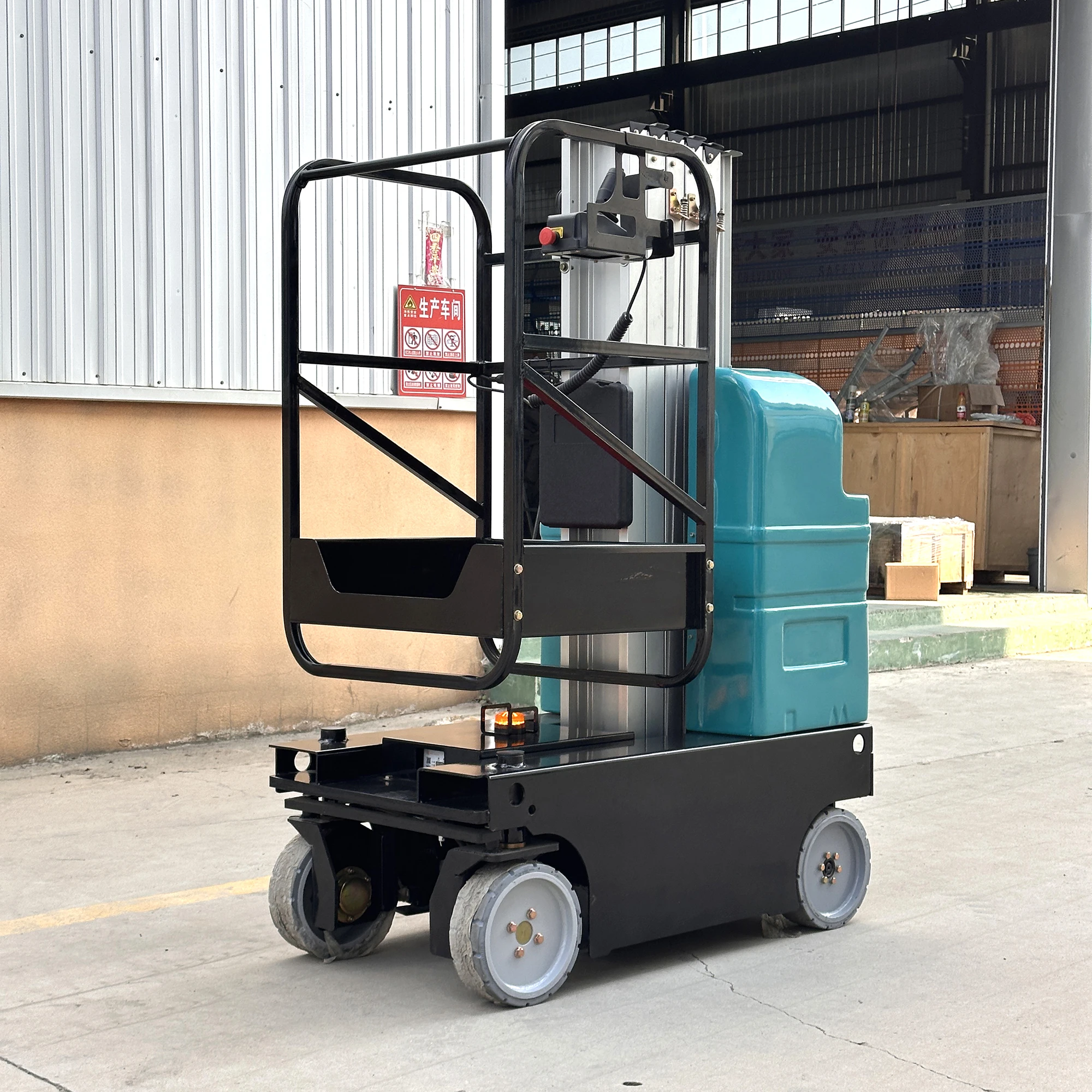 Customized  8/9m Factory Direct OEM Aluminum Alloy Self-propelled Electric Vertical Mast Lift Platform Manufacture Wholesale