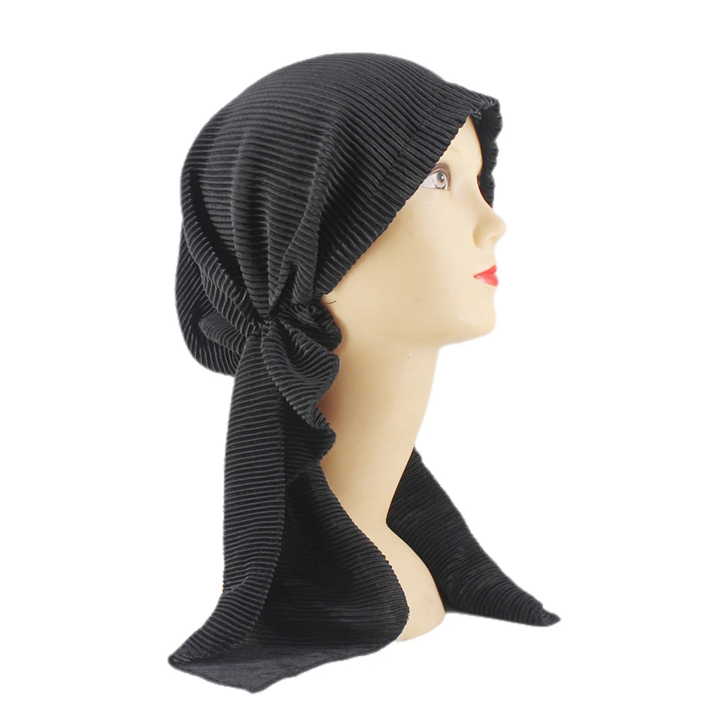 Top Sale Fashion New Women Beanies Skullies Arab Middle East Lady Hat Headwrap Tube Turban Bonnet Headwear Underscarf Hats