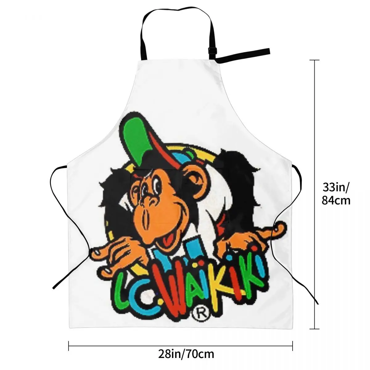 Monkey Lc Waikiki Singe Apron Chef Cooking Cuisine Tablier Sleeveless Bib Kitchen Cleaning Pinafore for Women Men Gardening