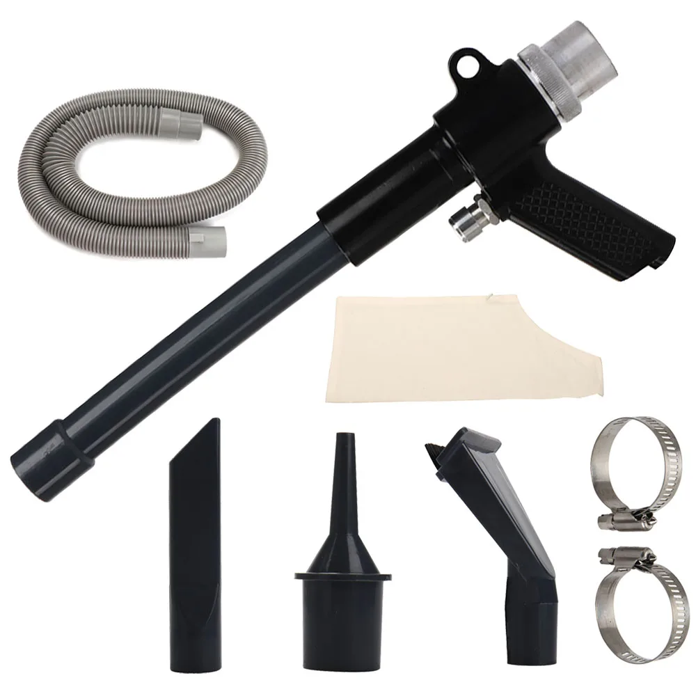 Air Wonder Gun Kit Dual Function Air Vacuum Blow Gun Pneumatic Vacuum Cleaner Kit Air Blow Suction Gun Kit Cleaning Tools