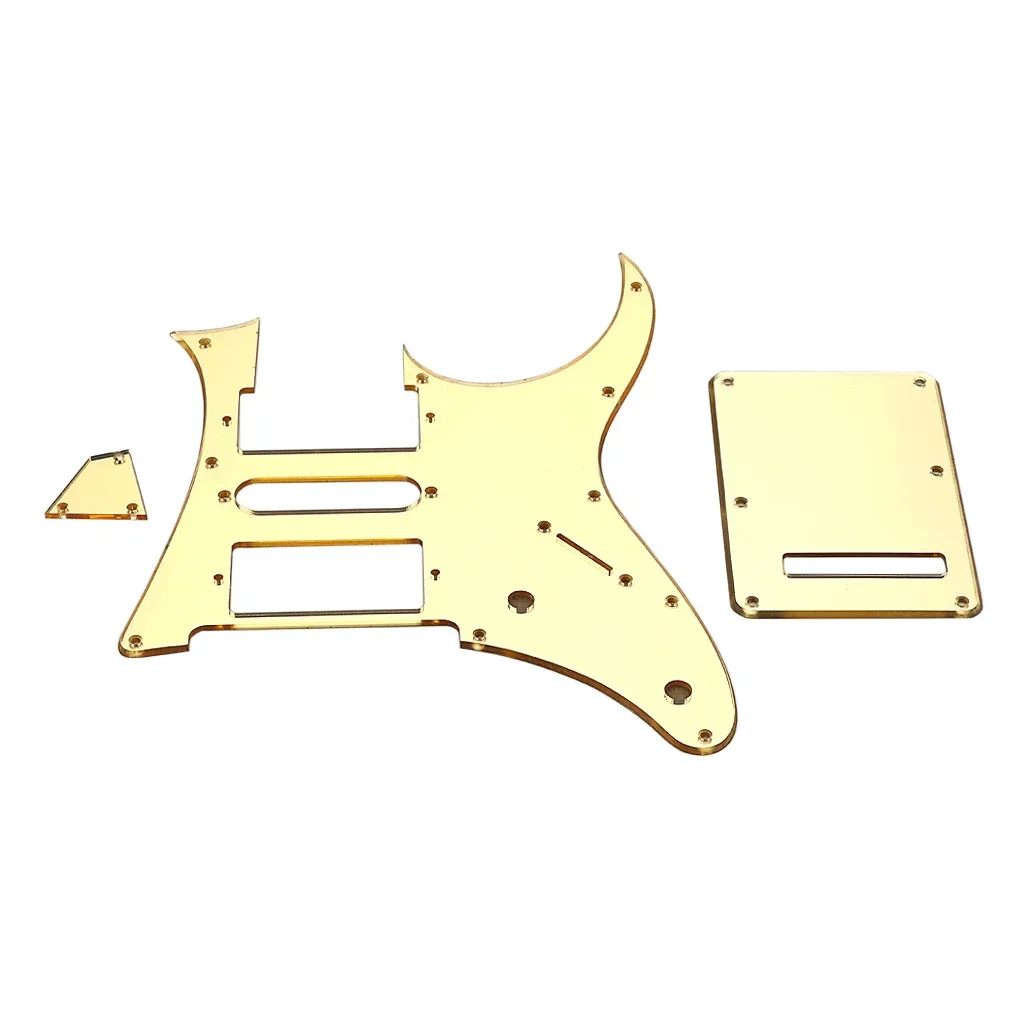 A Set of 10 Holes  HSH Electric Guitar Pickguard Humbucker Replacement Scratch Plate For Ibanez RG250 Style Gold