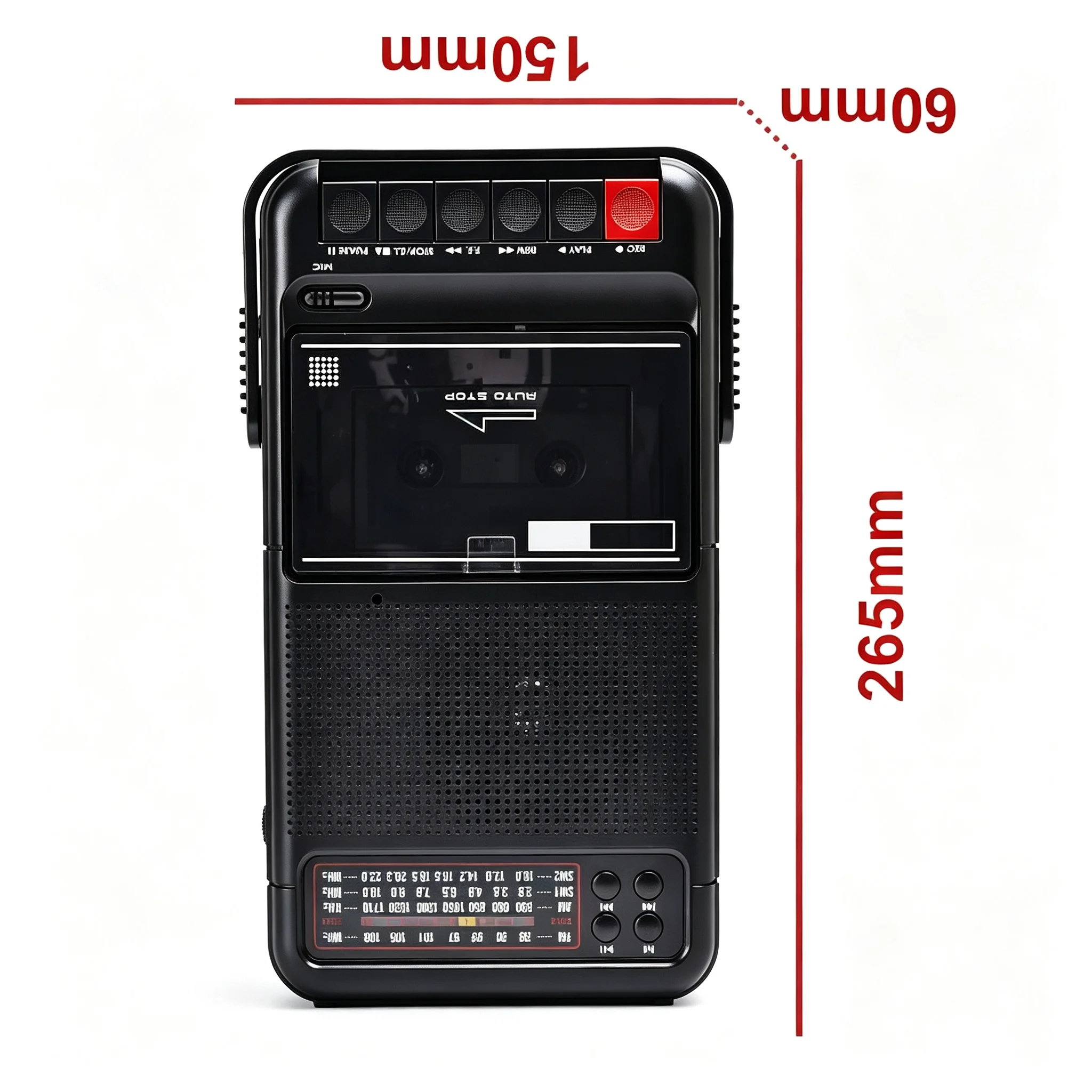 Solar energy Multifunctional Tape Player Portable Format Converter Recorder Bluetooth MP3 Cassette Player Full-band SW Radios
