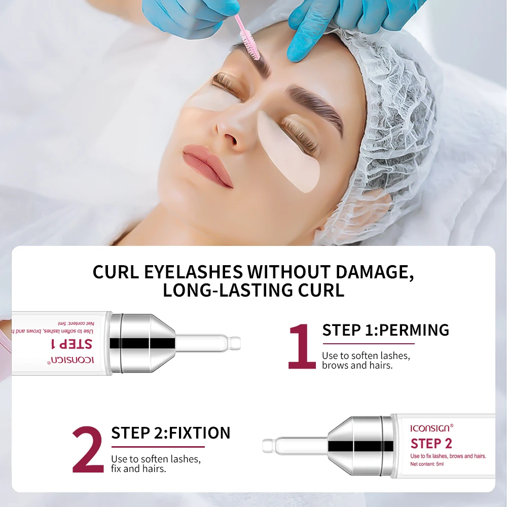2 Bottiglie/5ml Integratore Liquido Lash Lift Lozione Kit Sollevamento Ciglia Permanente Fissazione Lozione Sollevamento Ciglia Eye Lash