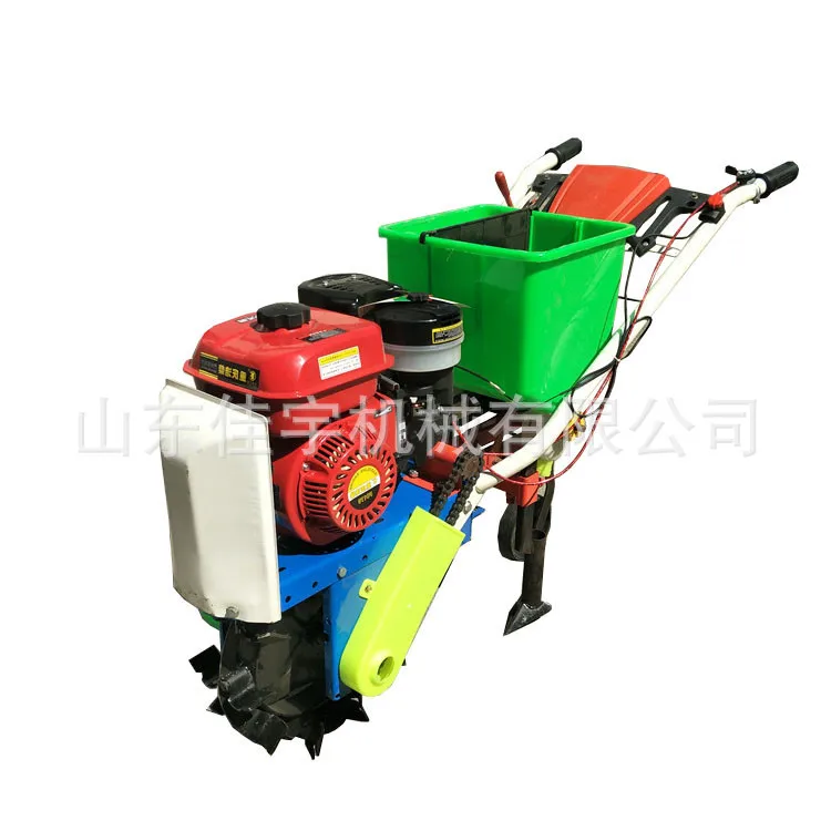 Garlic seeder 6-row gasoline engine precision seeder fertilization and film covering integrated tractor traction garlic seeder