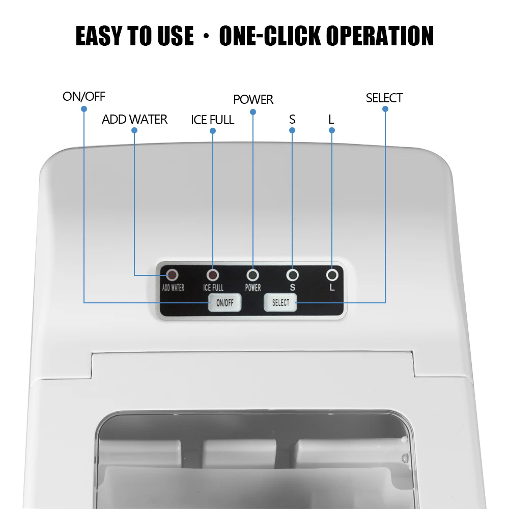 Ice Making Machine 15kg Mini Bullet Ice  Automatic Portable Countertop Small Ice Maker Machine for Home Business