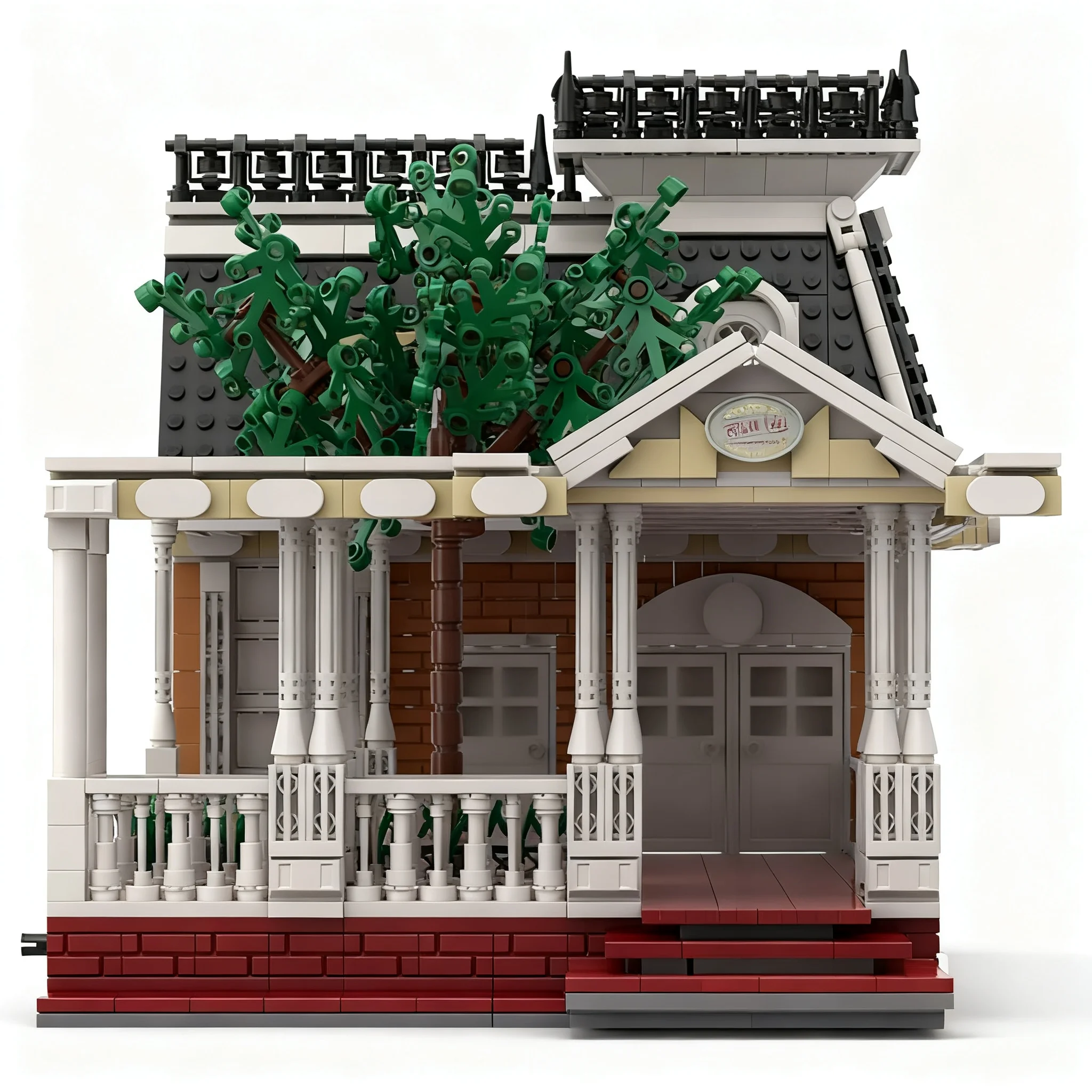 1653pcs MOC Disnay Magic Kingdom Town Square Theater Courtyard Model Building Blocks Toy Christmas Gifts Architecture Collection