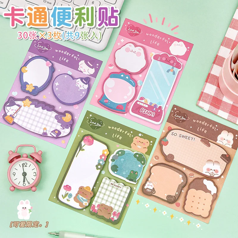 

Cute Cartoon Kawaii Note Set Ins Sticky Note Paper Small Book N Times Sticker Stationery