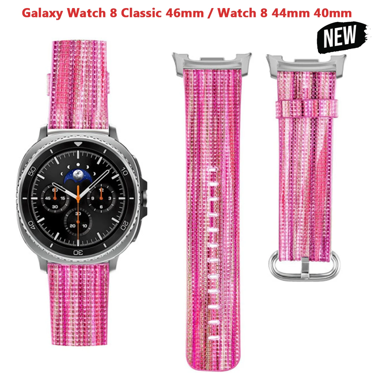 Bracelet en toile et Nylon pour Samsung Galaxy Watch 8, classique, 46mm, confortable, à la mode, 44mm, 40mm