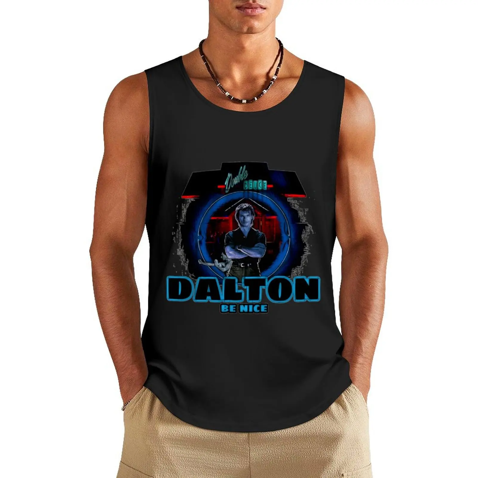 

Roadhouse Tank Top anime Men gym sportswear Men's fitness t-shirt Male clothes