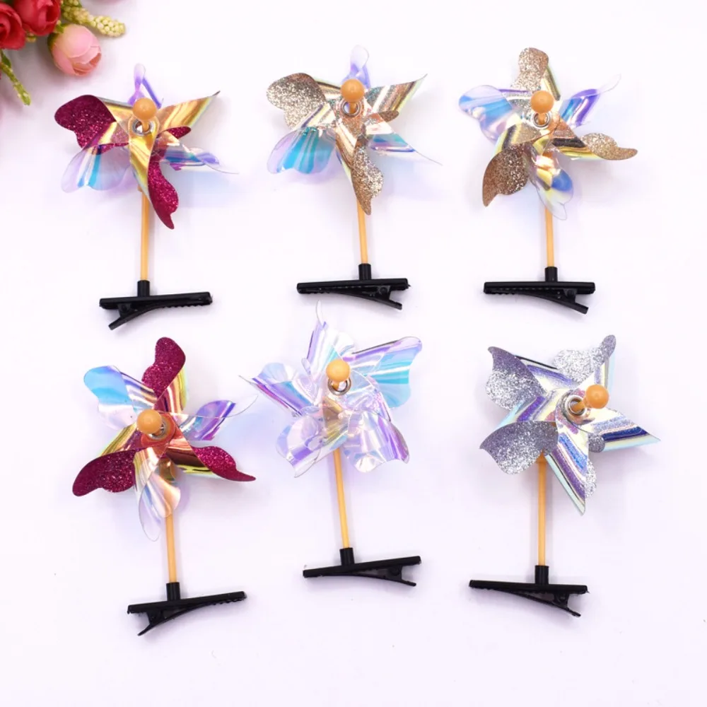 Small Windmill Small Windmill Hair Clip 2024 Sweet 3D Hairpin Cute Spring Hair Clip Daily Life