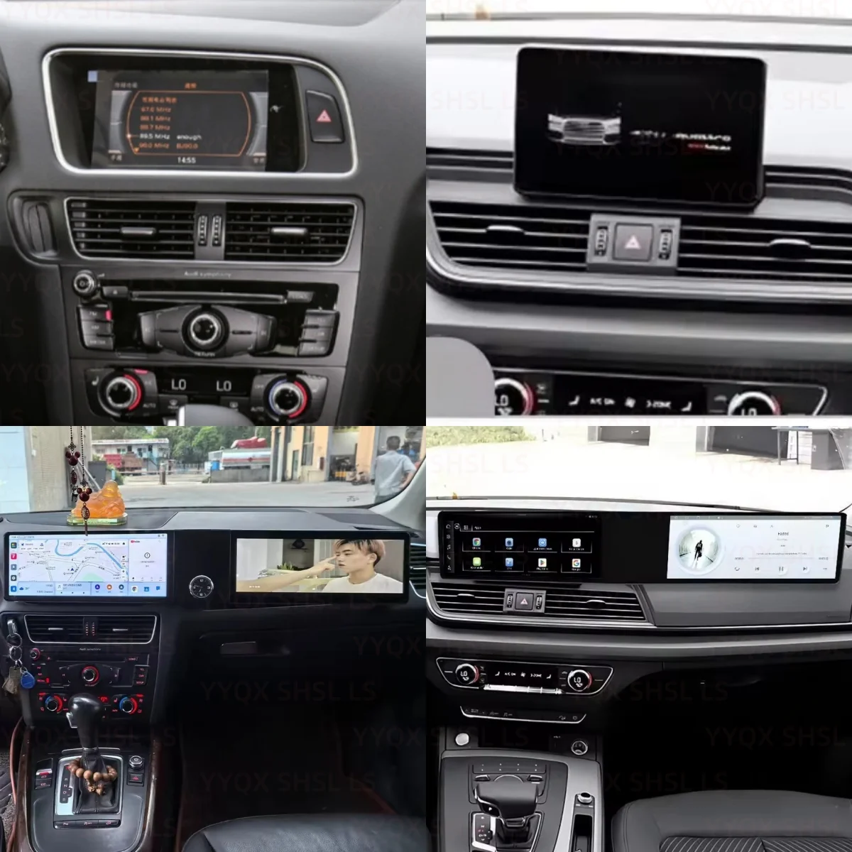 Dual 12.3 Inch Android  For Audi Q5 2008-2016 display Gps Navigation Carplay Car Radio HD Touch screen Stereo Auto Head Unit