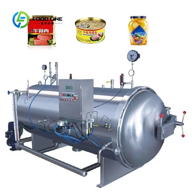 Factory Price SUS304 Water Immersion & Spray Retort, Automatic Sterilization Pot for Vacuum Packed Meat, Customizable