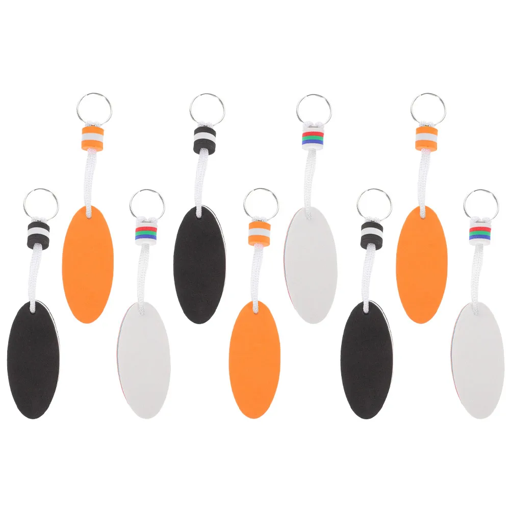

9Pcs Eva Floating Keychain Small Bright Color Pendants for Water Rafting Boating Fishing Gifts Floating Keychain