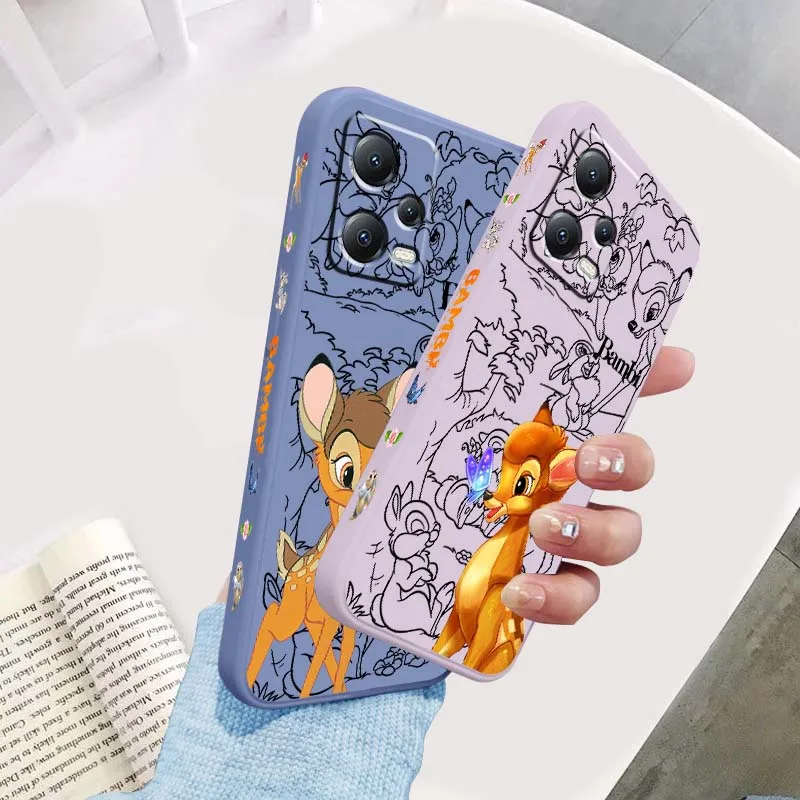 

Disney Bambi Cool Trendy Phone Case For Xiaomi Redmi Note 14 13 13R 12 12R 11 11E 11T 11S Pro Plus 5G Liquid Left Rope