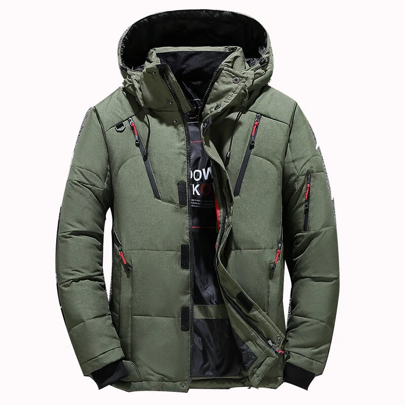 Duck Down Men\'s Coat Thicked Keep Warm Down Jacket Hooded Snow Parkas Winter Windproof Down Jacket For Men Outerwear Men\'s Coat