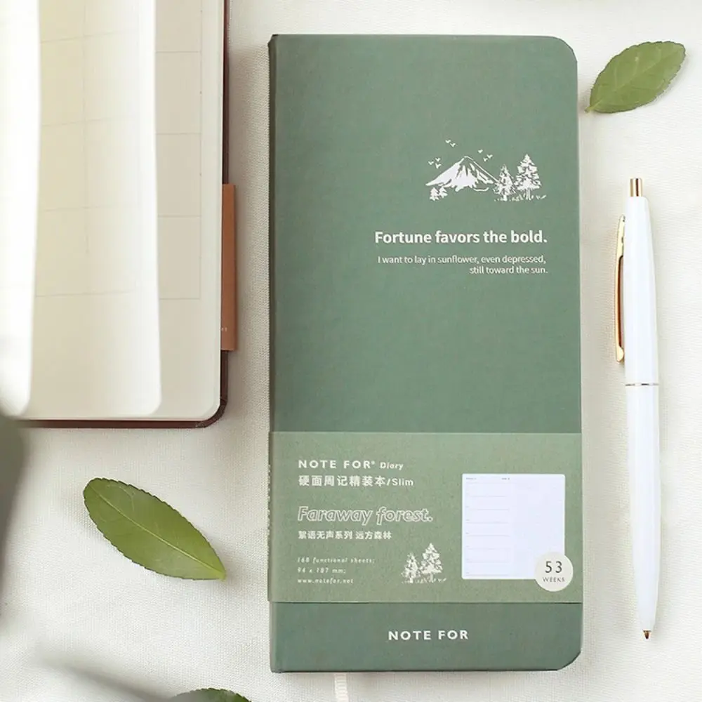 

168 Pages Agenda Planner Notebook Thick Paper Creative Planner Daily Organizers Multifunction Art Forest Series