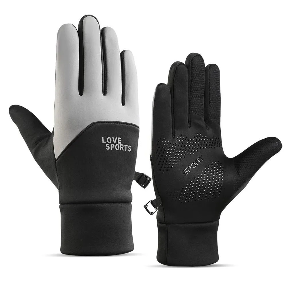 

New Waterproof Winter Gloves Touchable Screen Plush Touch Screen Gloves Full Finger Windproof Driving Mittens Women